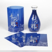 玻璃酒瓶PET热收缩膜标签印刷 支持定制