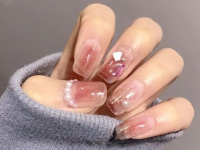 气质网红美甲成品 日系斑点 穿戴甲成品 ins风格图2